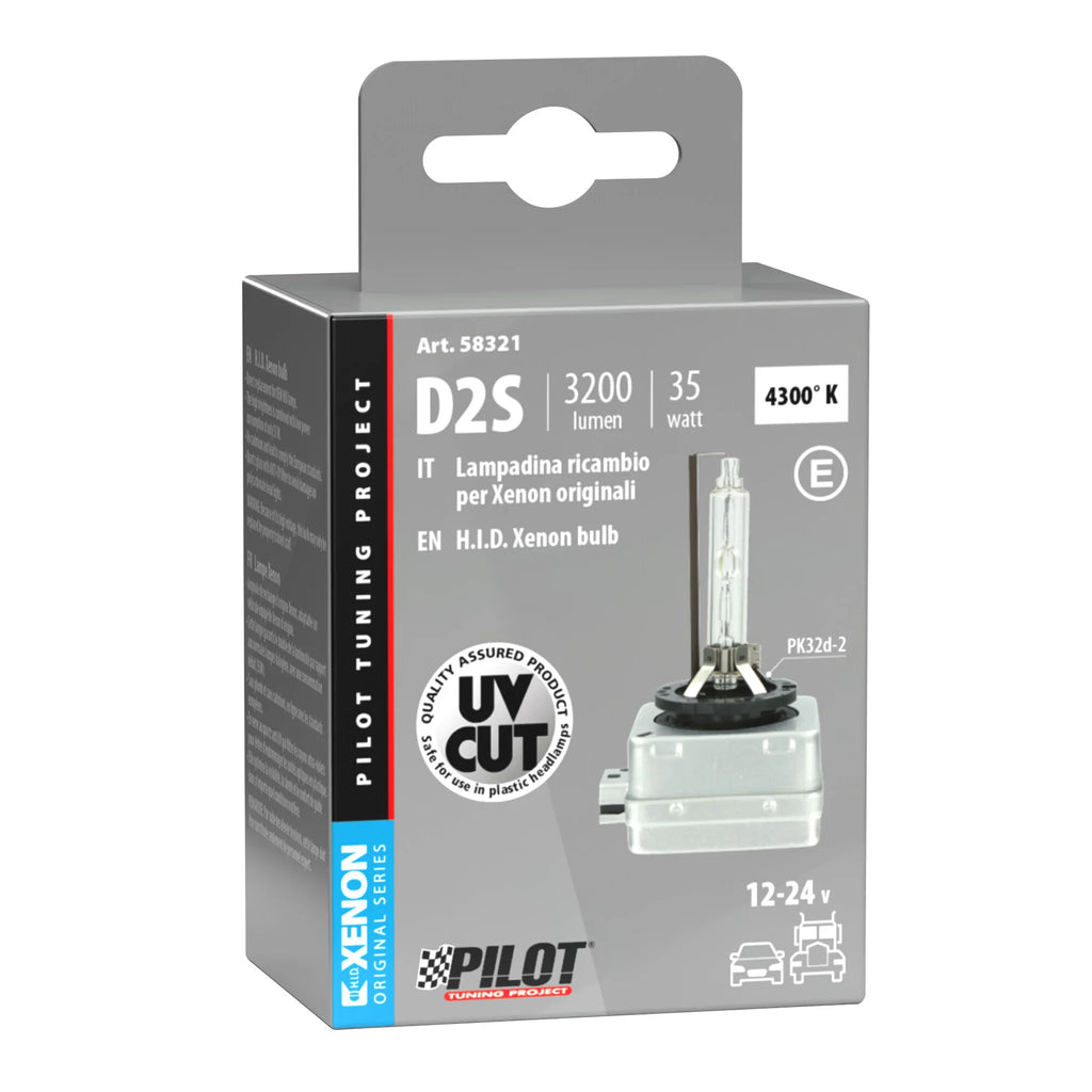 Lampada HID Xenon 4.300°K - D2S - 35W - P32d-2 - 1 pz  - Scatola