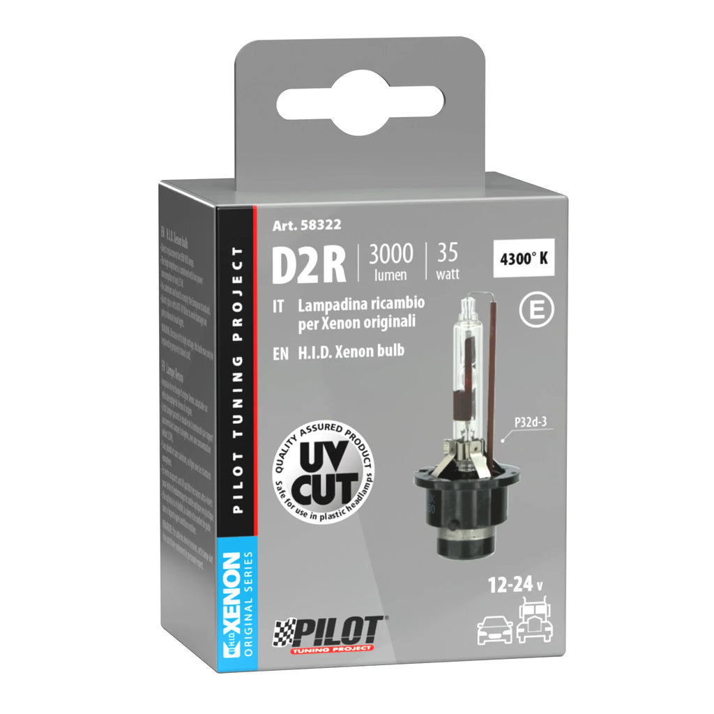 Lampada HID Xenon 4.300°K - D2R - 35W - P32d-3 - 1 pz  - Scatola