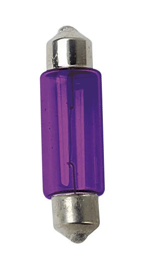 12V Lampada siluro - (C5W) - 11x35 mm - 5W - SV8,5-8 - 2 pz  - D/Blister - Viola