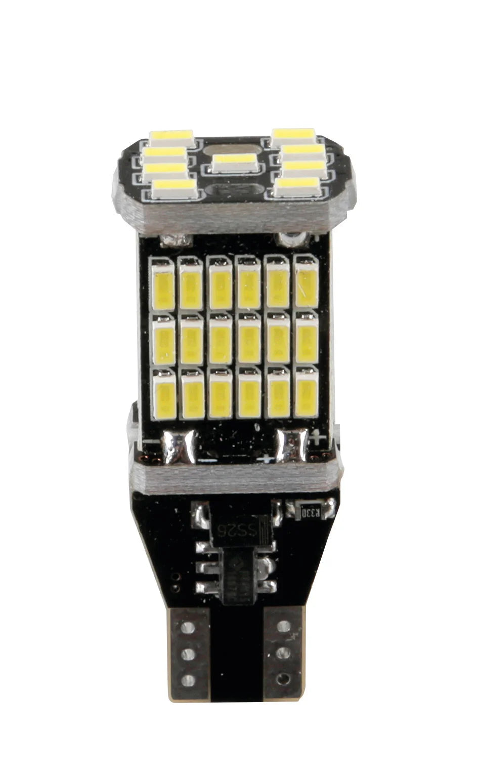12/18V Led series - 45 Led SMD - (T15) - W2,1x9,5d - 2 pz  - Scatola - Bianco - Doppia polarità