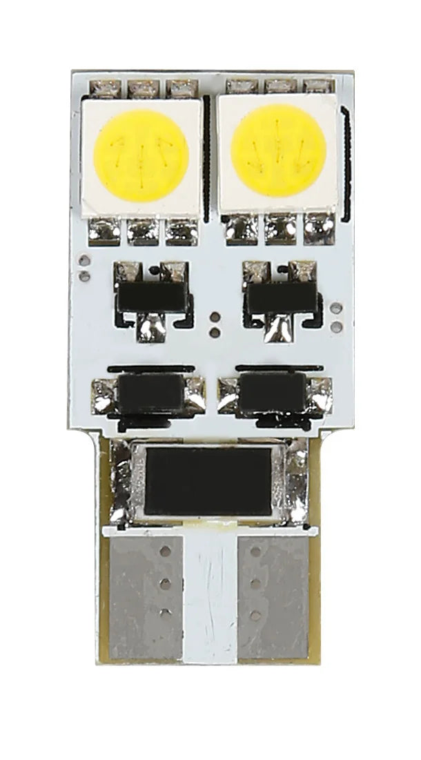 12V Hyper-Led 12 - 4 SMD x 3 chips - (T10) - Bifocus - W2,1x9,5d - 2 pz  - Scatola - Bianco - Doppia polarità - Resistenza incorporata