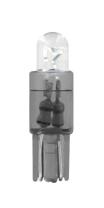12V Micro lampada zoccolo plastica 1 Led - (T5) - W2x4,6d - 2 pz  - Scatola - Bianco