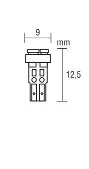 12V Hyper-Led 3 - 3 SMD x 1 chip - (T5) - W2x4,6d - 2 pz  - Scatola - Bianco