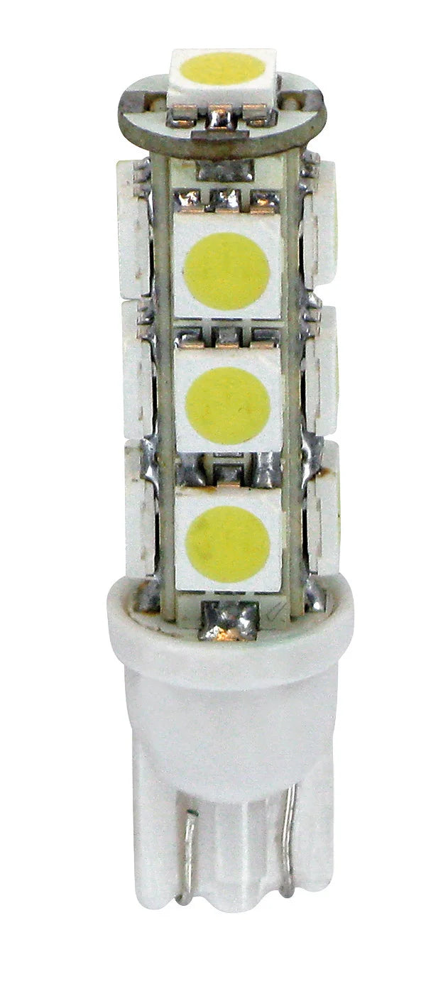 12V Hyper-Led 39 - 13 SMD x 3 chips - (T10) - W2,1x9,5d - 2 pz  - D/Blister - Bianco - Doppia polarità