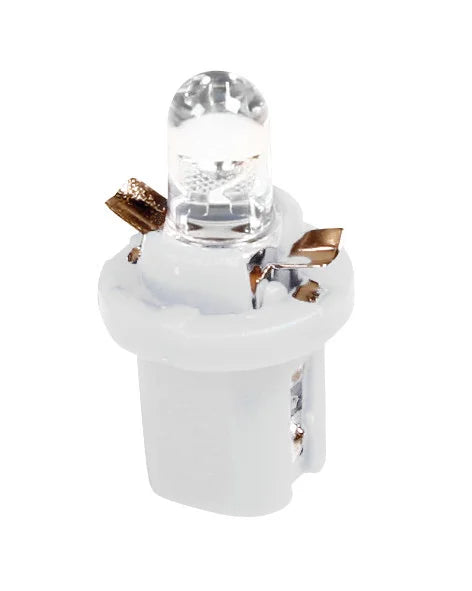 12V Lampada cruscotto 1 Led - B8,5d - 2 pz  - D/Blister - Bianco