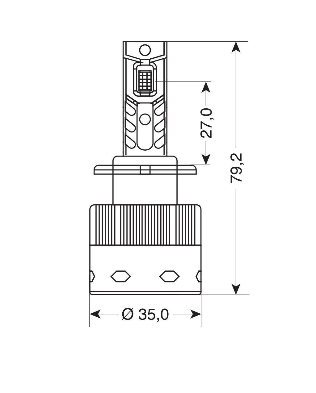 12-24V Lampade a Led per conversione fari Xenon - (D2S-D2R) - 35W - 2 pz  - Scatola