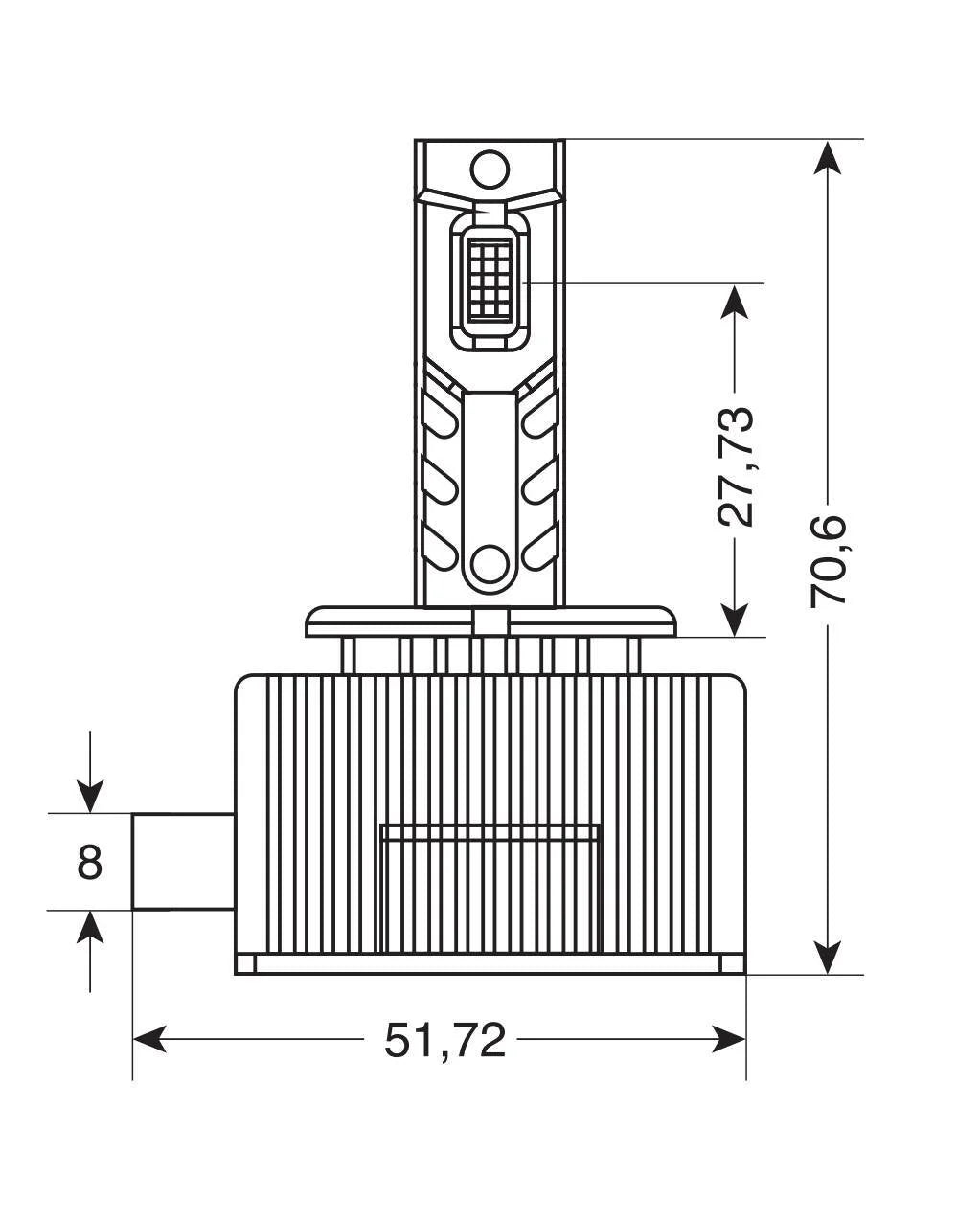 12-24V Lampade a Led per conversione fari Xenon - (D8S) - 35W - 2 pz  - Scatola