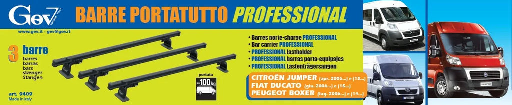 Barre portatutto furgone - Per Fiat Ducato, Citroen Jumper e Peugeot Boxer