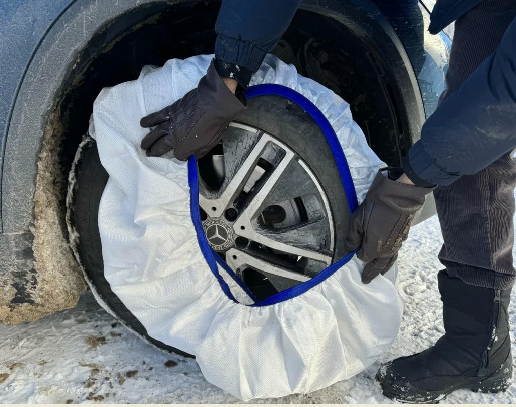 Calze da neve Gev XL - Made in Europa - Facili da installare - Con 2 calze