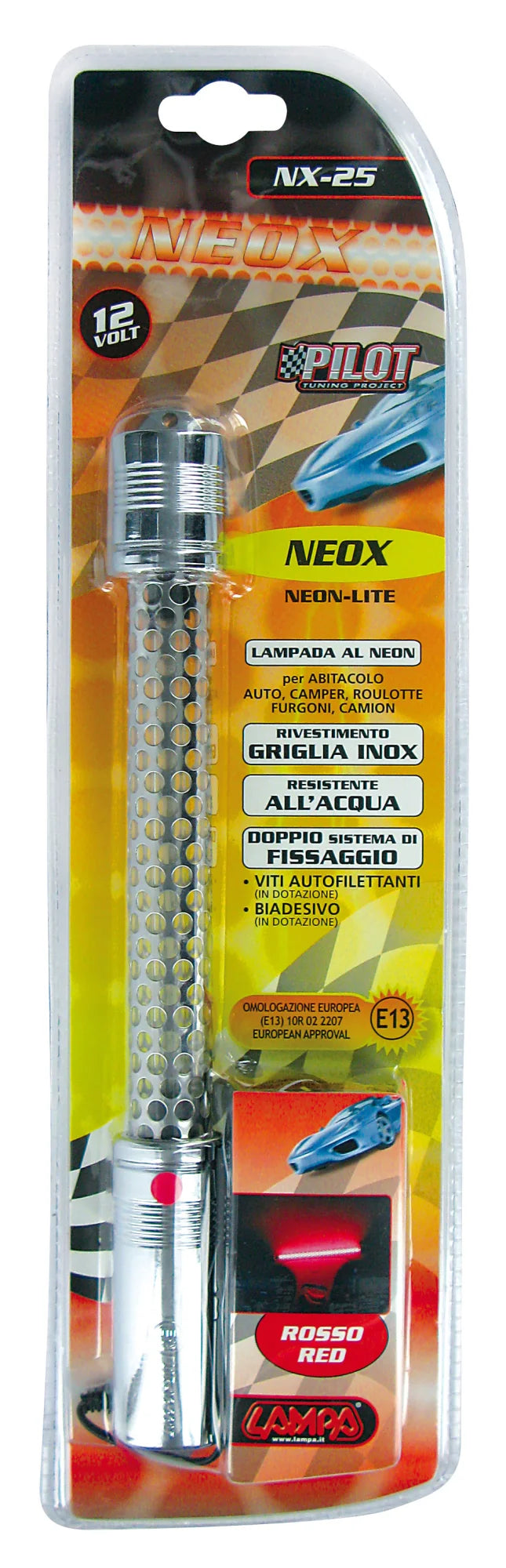 Neox lampada neon, 12V - 25 cm - Rosso