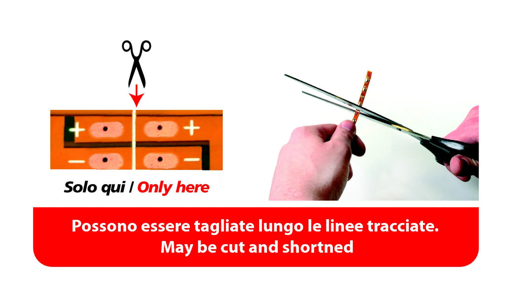 Flex Strip, 12V - 21 Led - 2x50 cm - Bianco