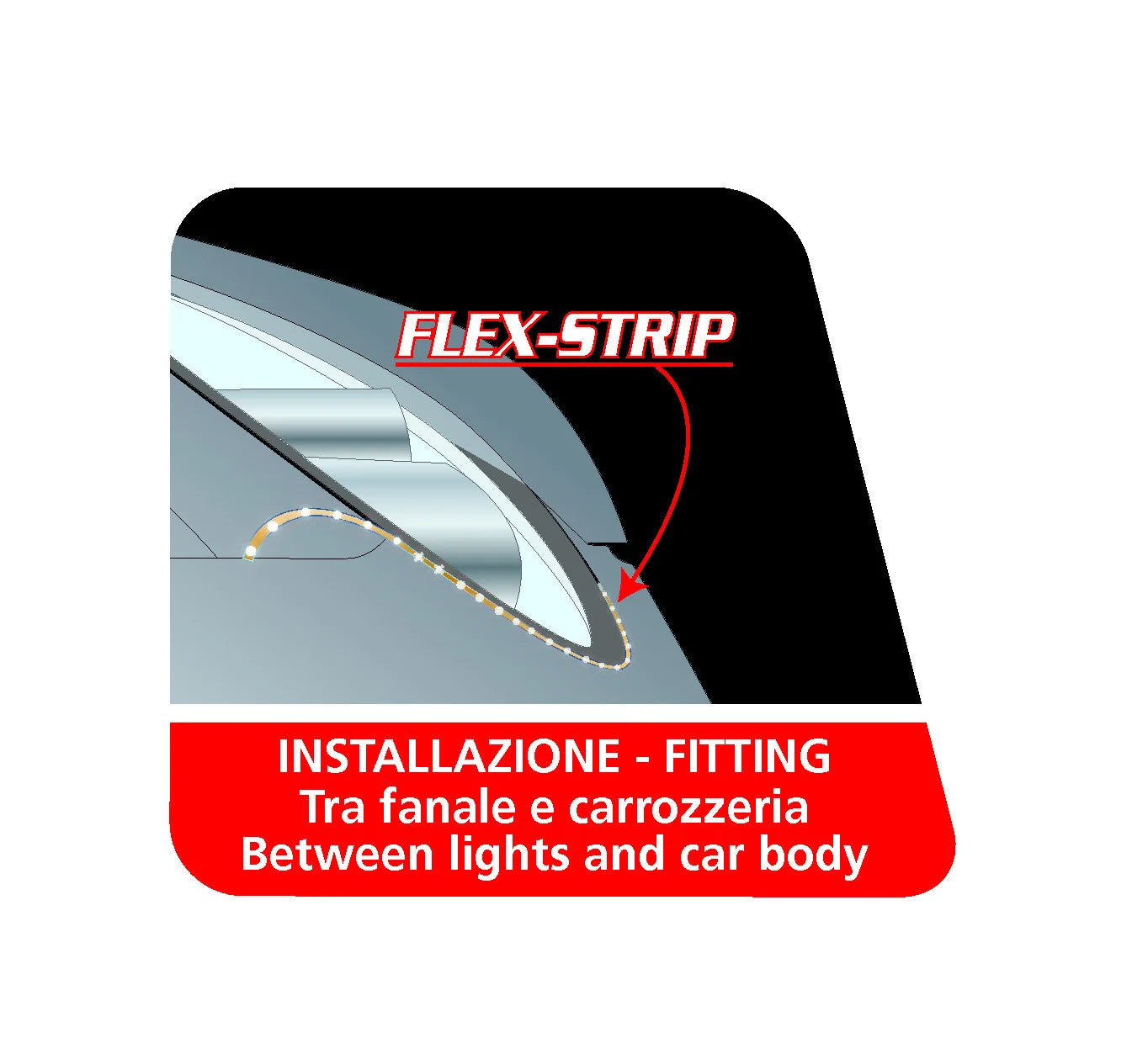 Flex Strip, 12V - 21 Led - 2x50 cm - Bianco
