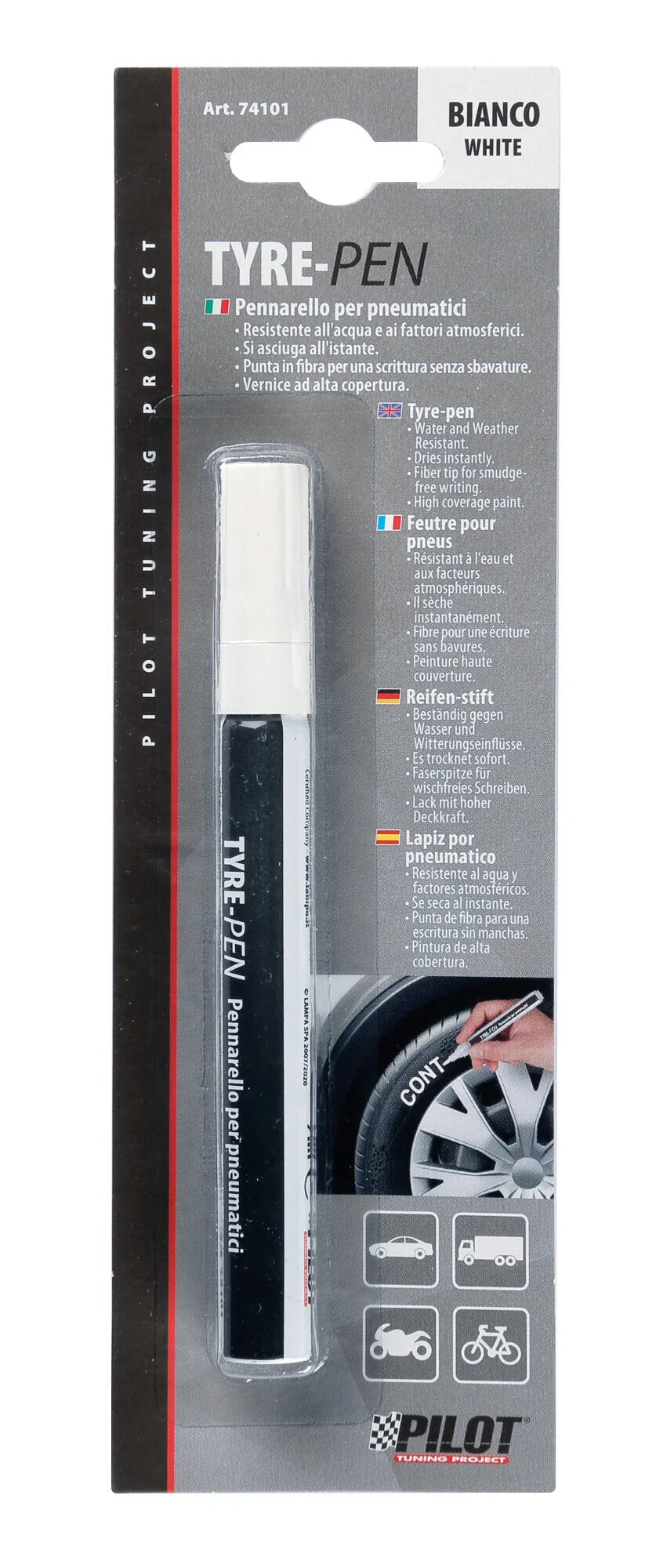 Pennarello per pneumatici - Bianco