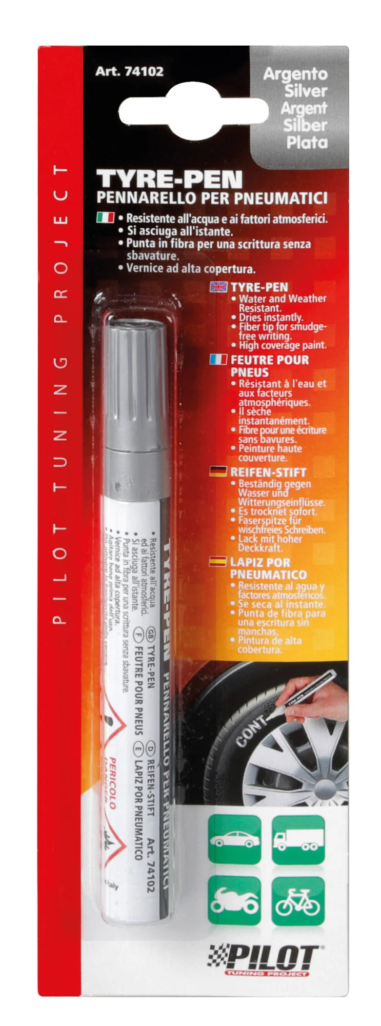 Pennarello per pneumatici - Argento