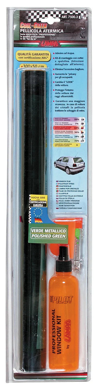 Cool-Green, pellicola oscurante - 300x50 cm - Verde metallizzato