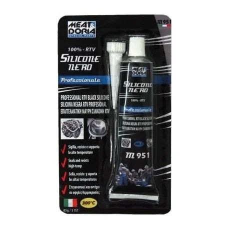 Sigillante Nero in Silicone - Agisce su Metalli, Plasticha, Gomma, Vetroresine