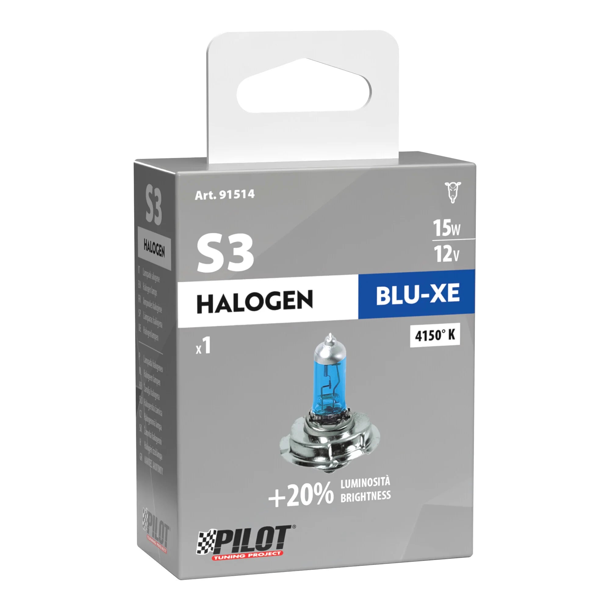 12V Lampada alogena Blu-Xe - S3 - 15W - P26s - 1 pz  - Scatola