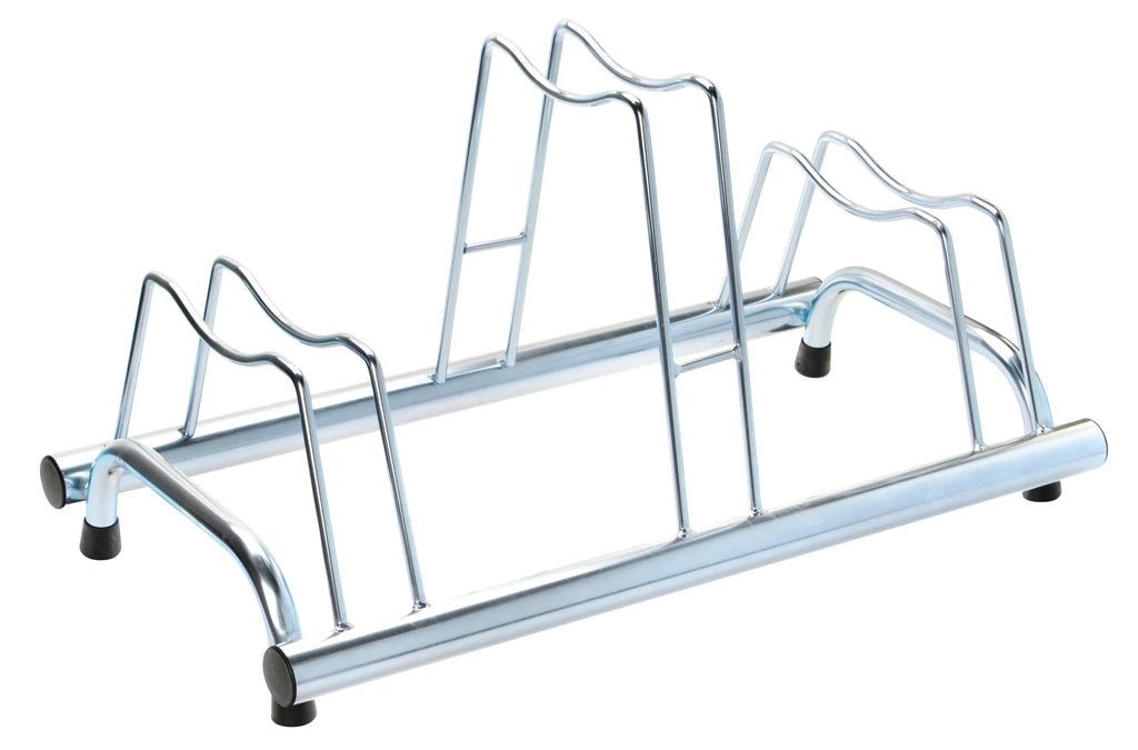 Rastrelliera portabici a 3 posti, ingressi ruota 6 cm, compatibile con freni a disco