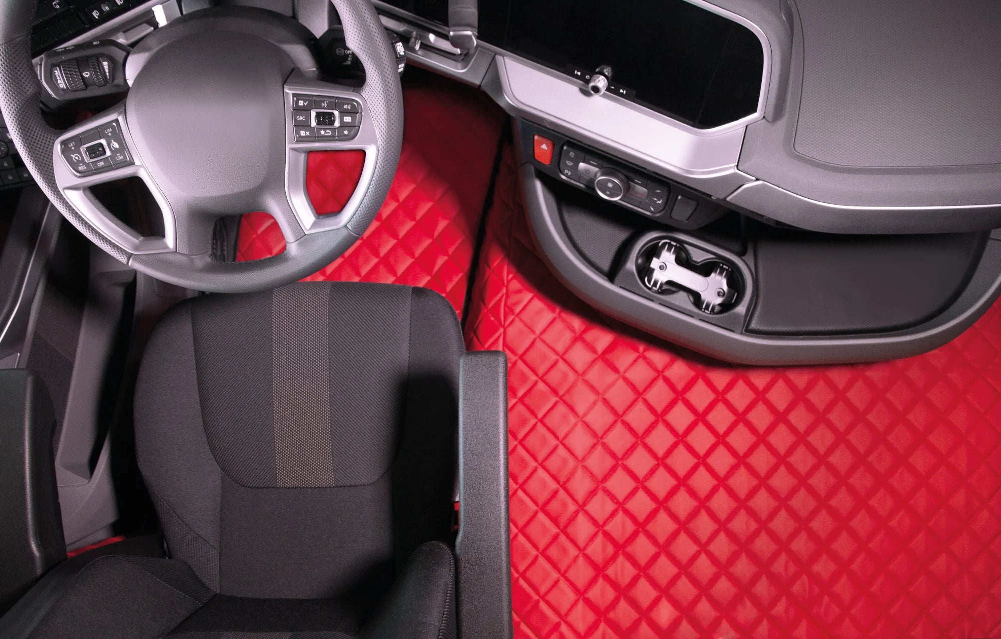 Tappeto centrale in Skeentex - Rosso - compatibile per Daf XF (06/21>)