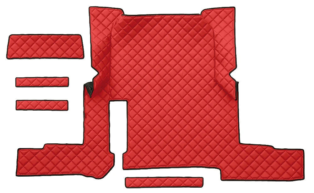 Tappeto centrale in Skeentex - Rosso - compatibile per Man TGX (01/17>06/20) automatico, 2 cassetti