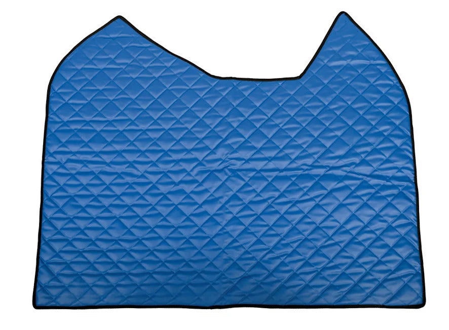 Tappeto centrale in Skeentex - Blu - compatibile per Mercedes Actros MP4 (09/11>09/19) cabina larga, sedile pass. pieghevole, tunnel - Mercedes Actros MP5 (10/19>) cabina larga, sedile pass. pieghevole, tunnel - Mercedes Actros MP5 L (11/21>) cabina larga