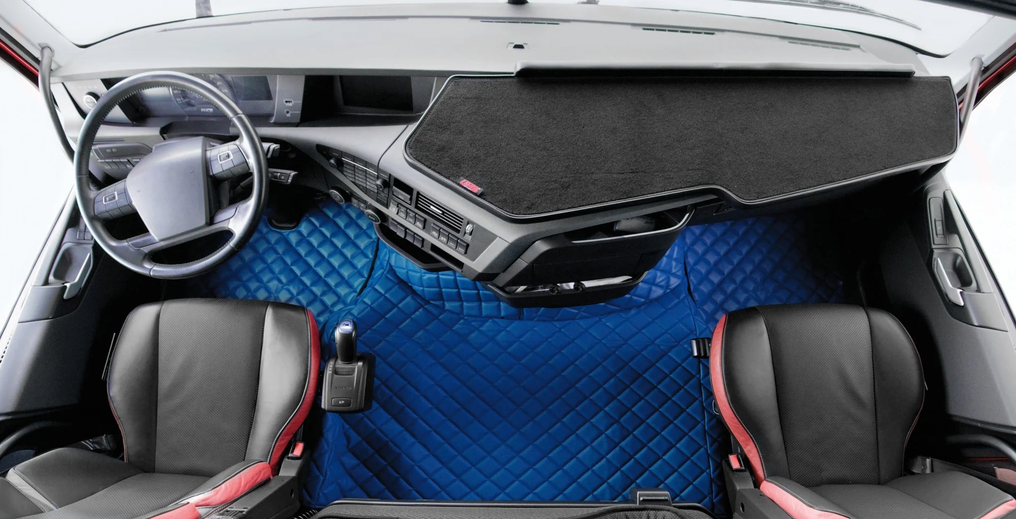 Tappeto centrale in Skeentex - Blu - compatibile per Volvo FH Serie 4 (09/12>05/21) automatico - Volvo FH Serie 5 (06/21>) automatico - Volvo FH Aero (01/24>) automatico