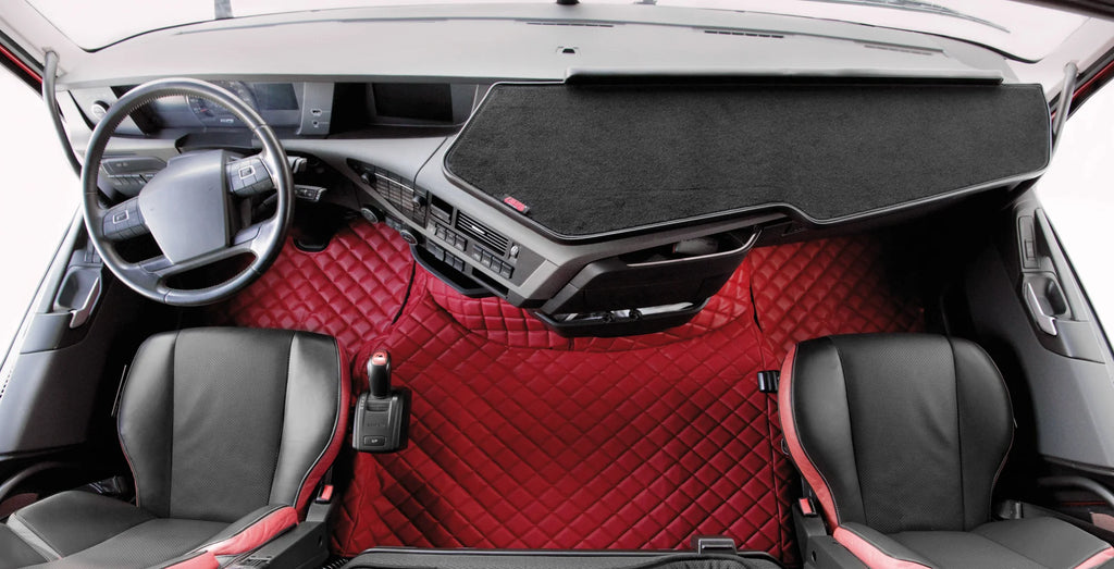 Tappeto centrale in Skeentex - Rosso - compatibile per Volvo FH Serie 4 (09/12>05/21) automatico - Volvo FH Serie 5 (06/21>) automatico - Volvo FH Aero (01/24>) automatico