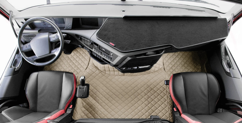 Tappeto centrale in Skeentex - Panna - compatibile per Volvo FH Serie 4 (09/12>05/21) automatico - Volvo FH Serie 5 (06/21>) automatico - Volvo FH Aero (01/24>) automatico