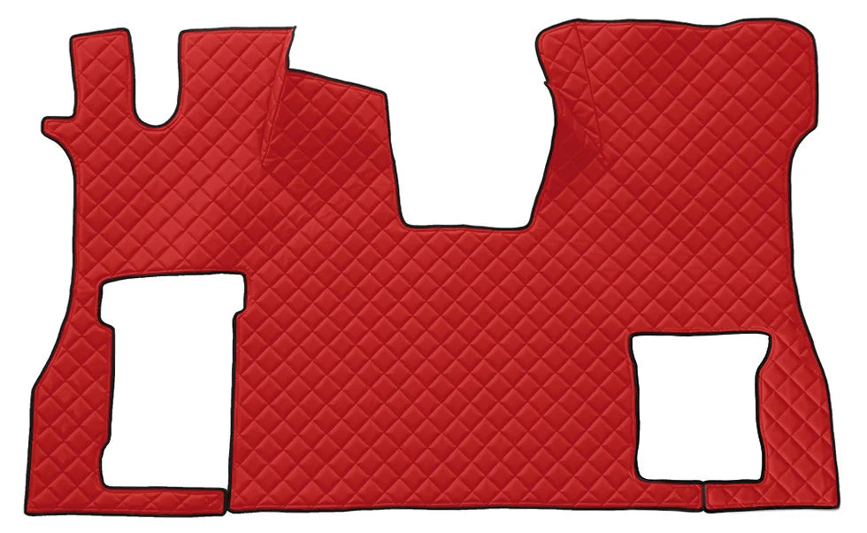 Tappeto unico in Skeentex - Rosso - compatibile per Scania S Serie 7 - New Generation (11/16>) no tunnel, sedile pass. pieghevole