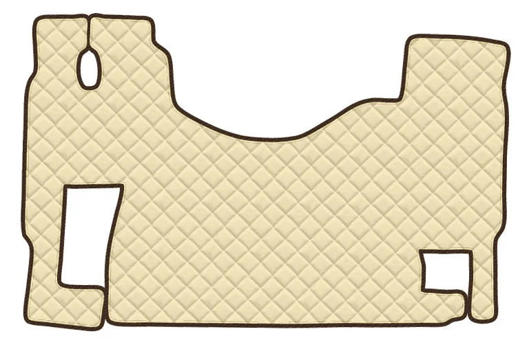 Tappeto unico in Skeentex - Panna - compatibile per Mercedes Actros MP2 (04/03>12/08) no tunnel, sedile fisso - Mercedes Actros MP3 (06/08>12/13) no tunnel, sedile fisso