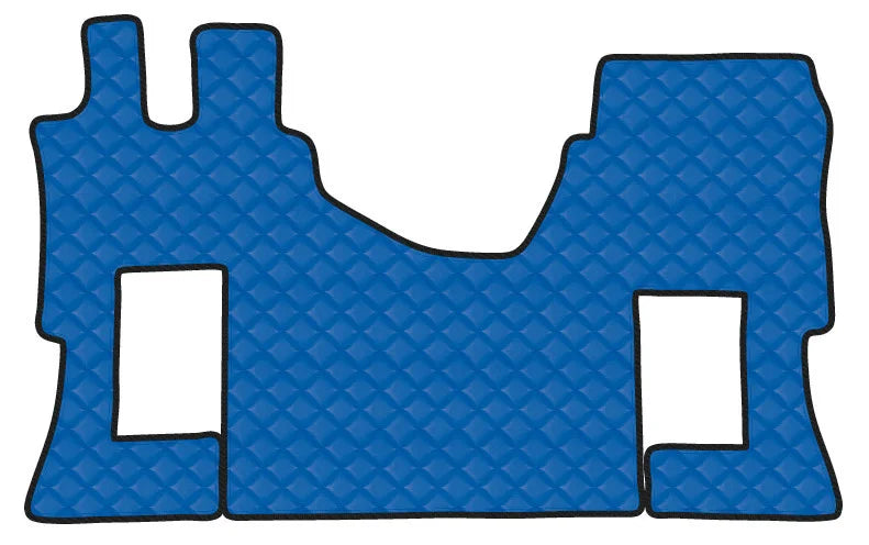 Tappeto unico in Skeentex - Blu - compatibile per Mercedes Actros MP4 (09/11>09/19) cabina larga, no tunnel, sedile pass. pneumatico - Mercedes Actros MP5 (10/19>) cabina larga, no tunnel, sedile pass. pneumatico - Mercedes Actros MP5 L (11/21>) cabina la