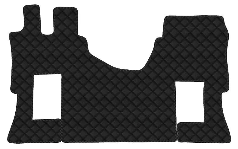 Tappeto unico in Skeentex - Nero - compatibile per Mercedes Actros MP4 (09/11>09/19) cabina larga, no tunnel, sedile pass. pneumatico - Mercedes Actros MP5 (10/19>) cabina larga, no tunnel, sedile pass. pneumatico - Mercedes Actros MP5 L (11/21>) cabina l