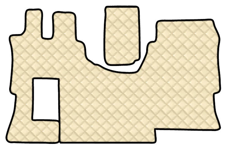 Tappeto unico in Skeentex - Panna - compatibile per Mercedes Actros MP4 (09/11>09/19) cabina larga, no tunnel, allestimento Star - Mercedes Actros MP5 (10/19>) cabina larga, no tunnel, allestimento Star - Mercedes Actros MP5 L (11/21>) cabina larga, no tu