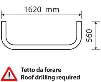 Barra portafari per tetto - Type 3 - compatibile per Daf 95XF (01/97>09/03)
