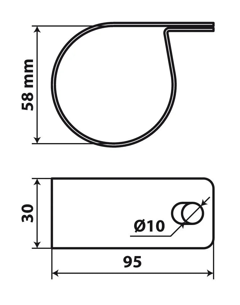 S1, staffa portafari in acciaio inox