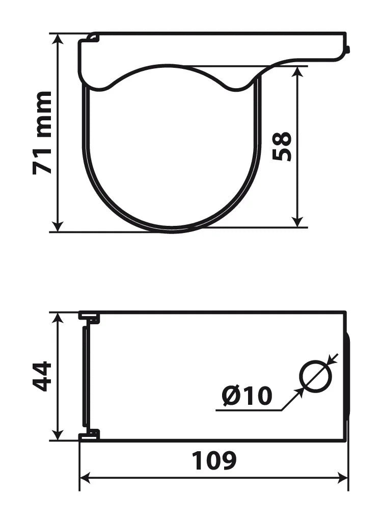 S3, staffa portafari in acciaio inox