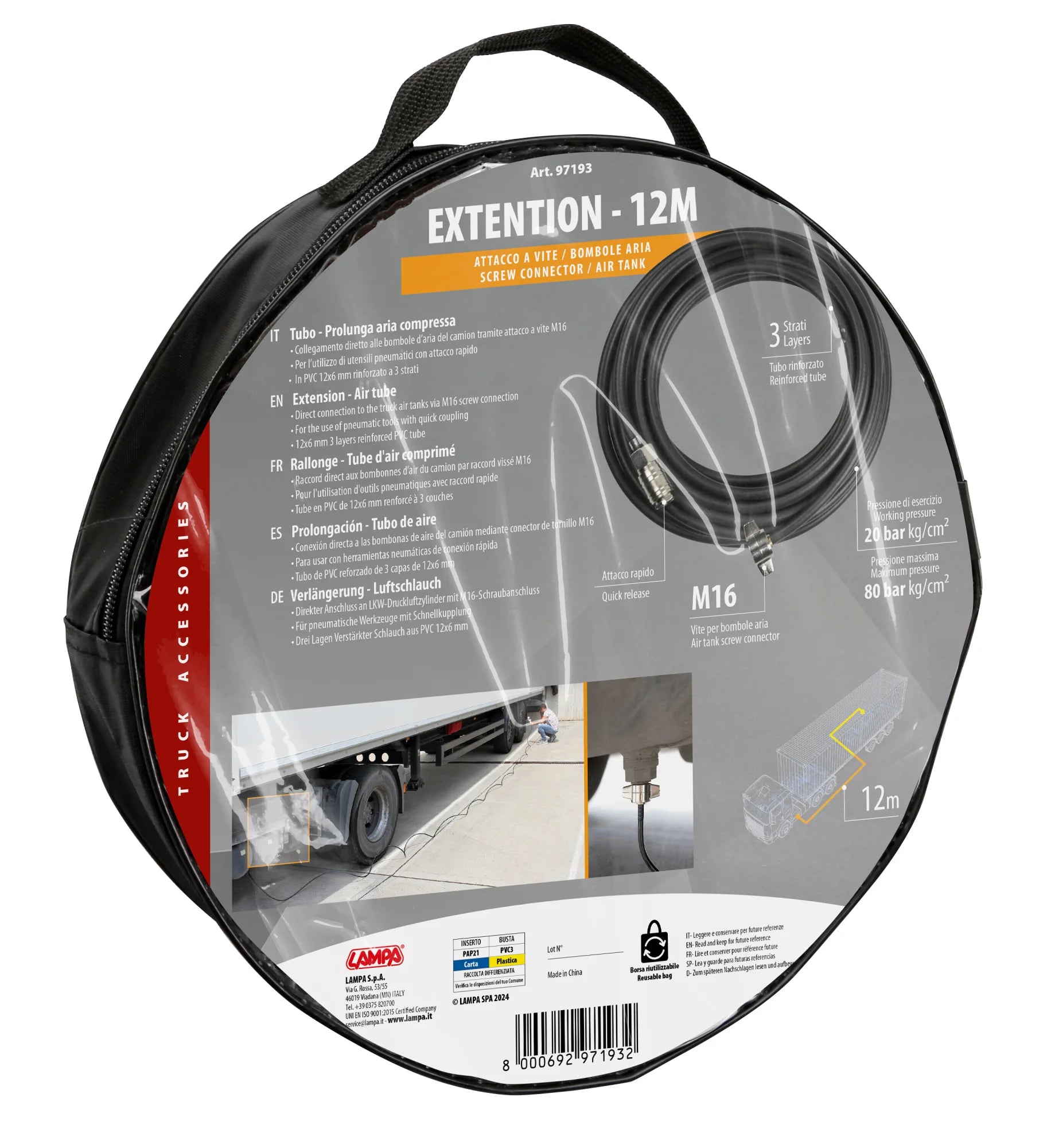 Tubo prolunga aria compressa - 12 m