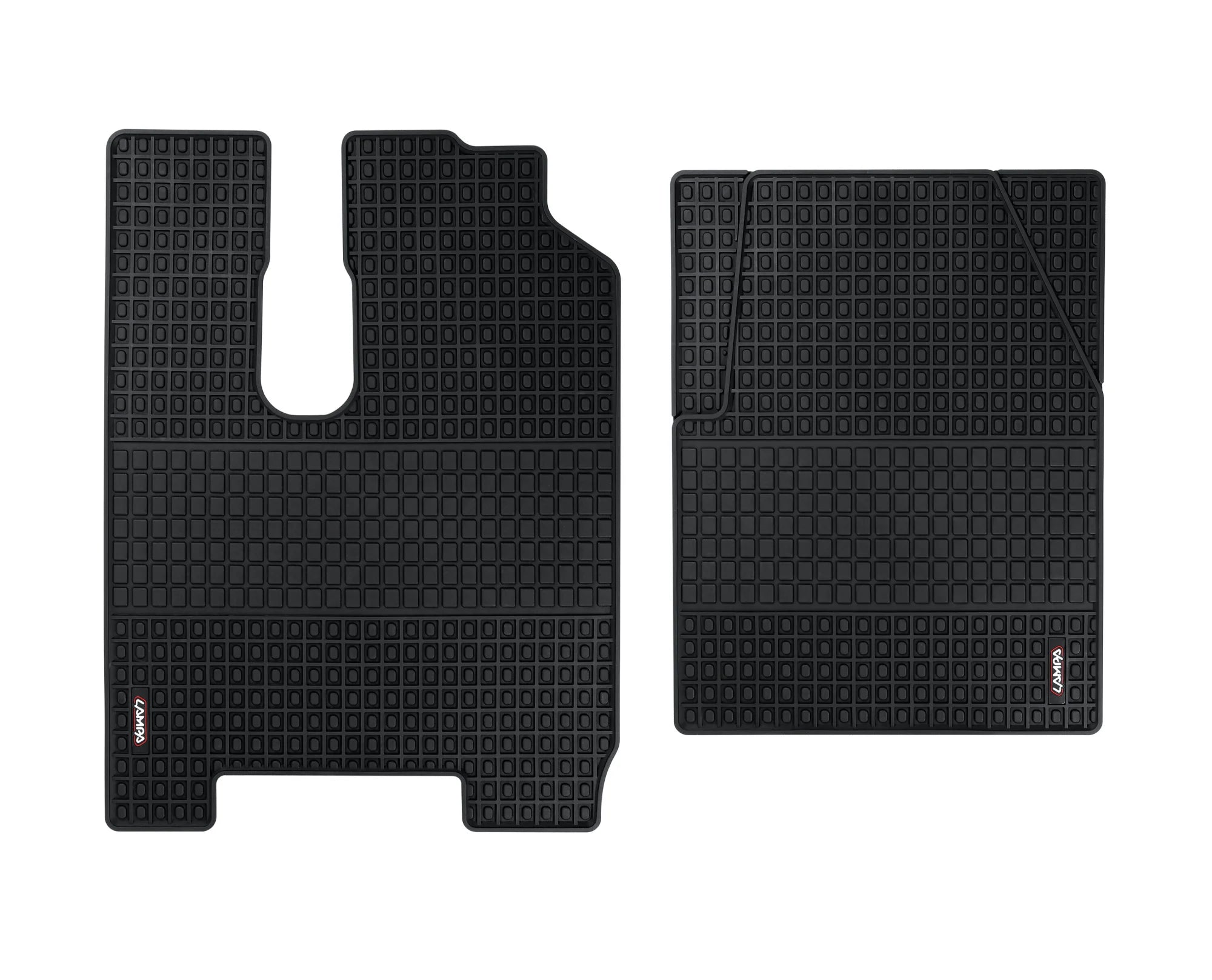 Coppia tappeti su misura in Eco Gomma - compatibile per  Mercedes Actros MP2 (04/03>12/08) no tunnel -  Mercedes Actros MP3 (06/08>12/13) no tunnel