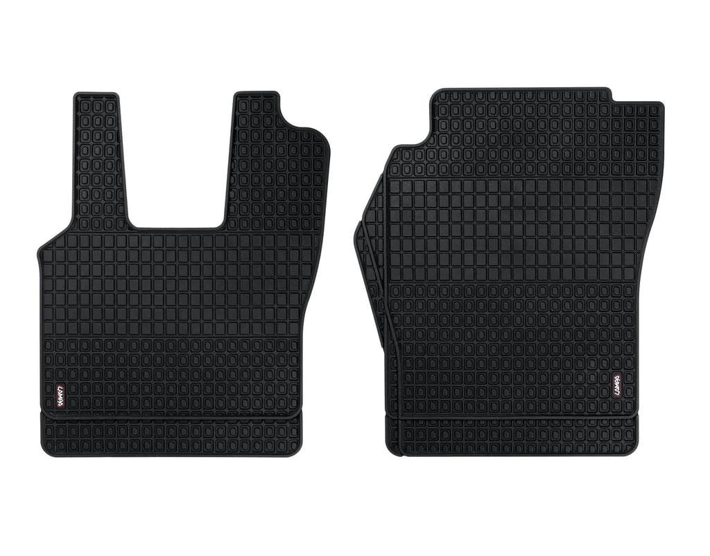 Coppia tappeti su misura in Eco Gomma - compatibile per  Scania G Serie 5 (03/04>08/09) -  Scania G Serie 6 (09/09>08/13) -  Scania G Serie 6 - Streamline (09/13>12/17) -  Scania L Serie 4 (02/95>09/04) -  Scania P Serie 5 (09/04>11/11) -  Scania P Serie