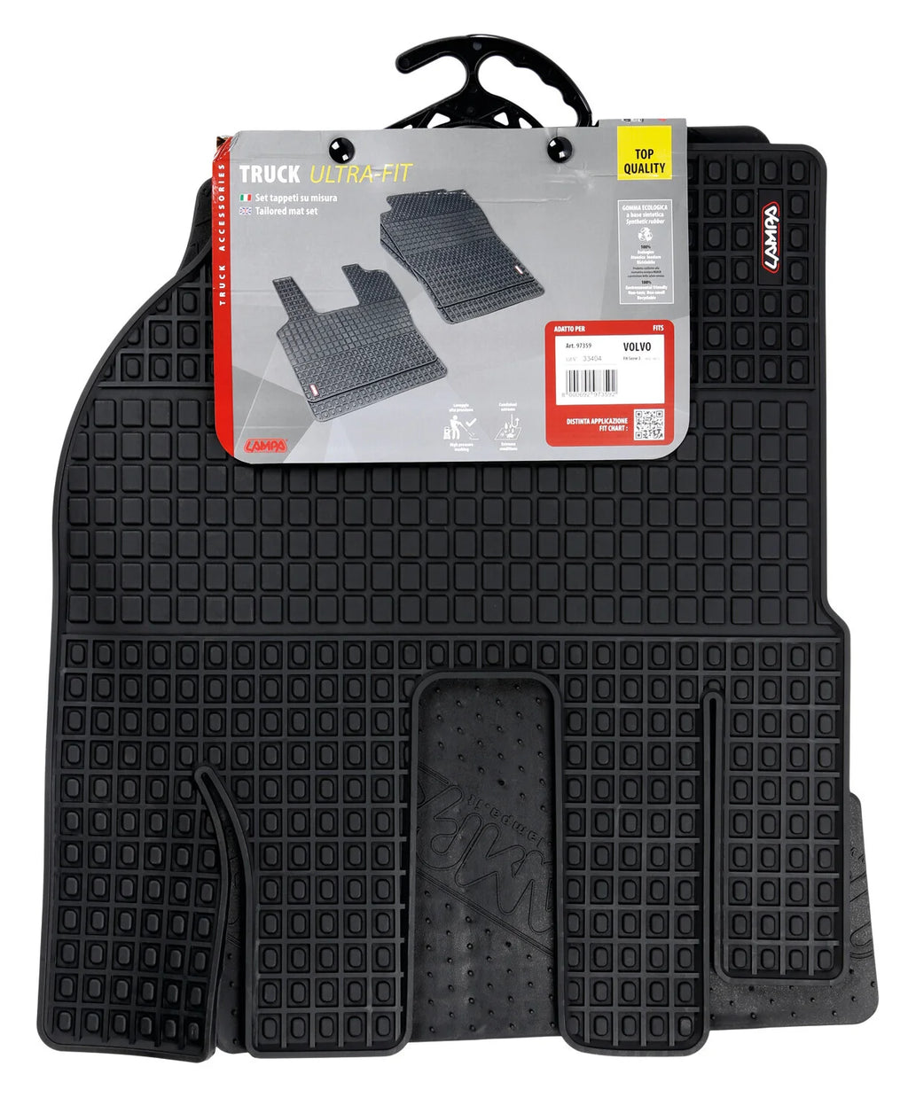 Coppia tappeti su misura in Eco Gomma - compatibile per  Volvo FH Serie 3 (08/02>08/12)