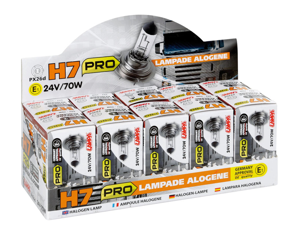 24V Lampada alogena Pro - H7 - 70W - PX26d - 1 pz  - Scatola