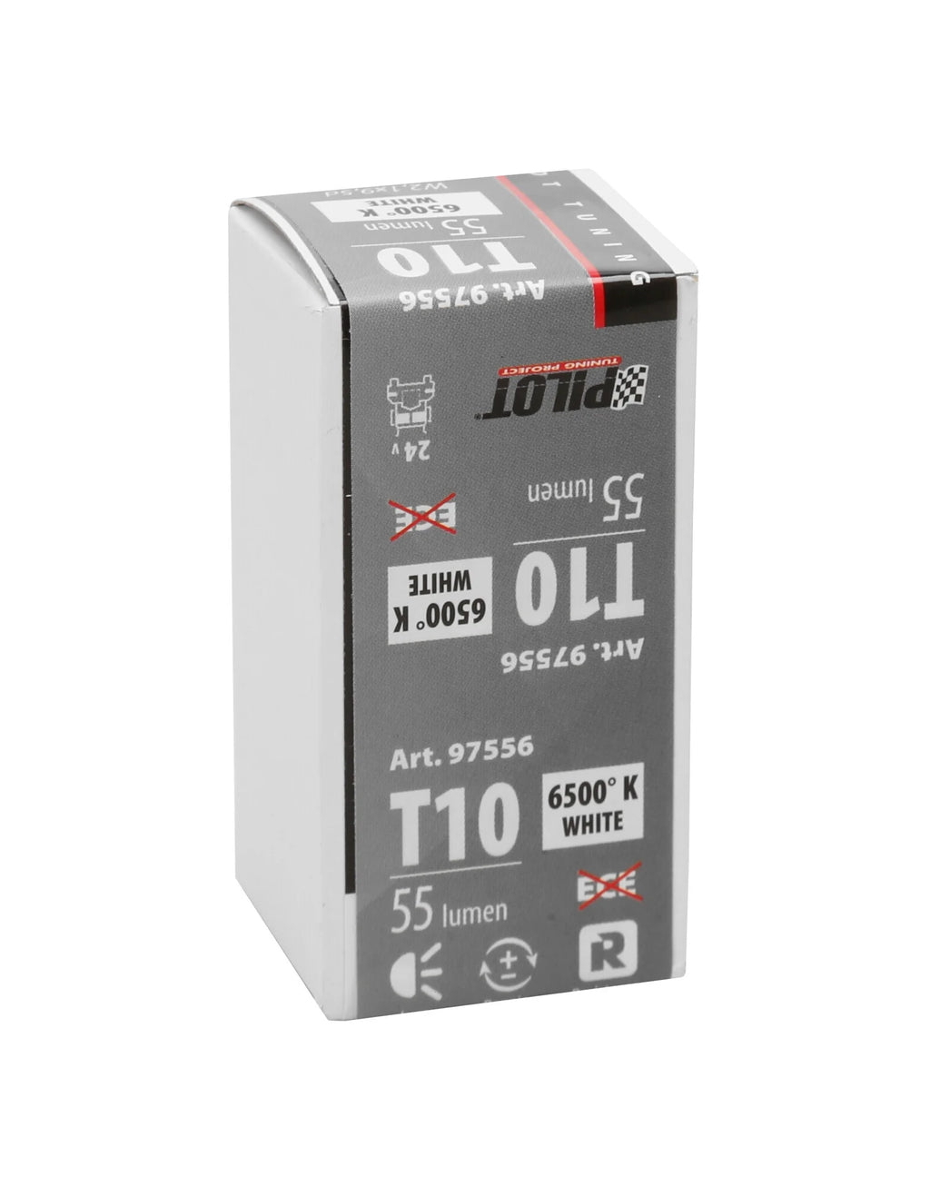 24V Hyper-Led 24 - 8 SMD x 3 chips - (T10) - Trifocus - W2,1x9,5d - 20 pz  - Scatola - Bianco - Doppia polarità - Resistenza incorporata