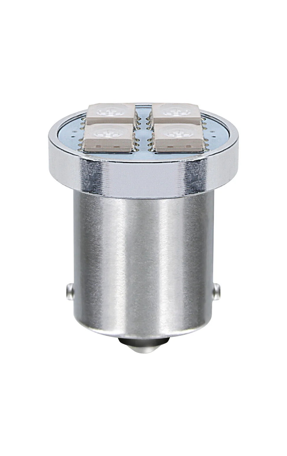 24V Led Series - 4 SMD x 1 chip - (P21W) - BA15s - 20 pz  - Scatola - Blu - Doppia polarità