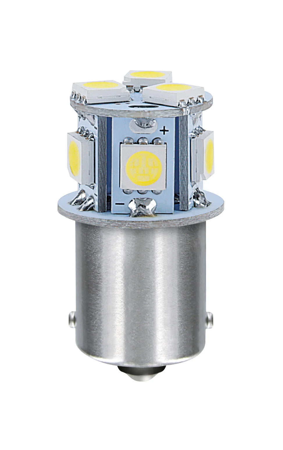 24/28V Led Series - 8 SMD x 1 chip - (P21W) - BA15s - 20 pz  - Scatola - Bianco - Doppia polarità