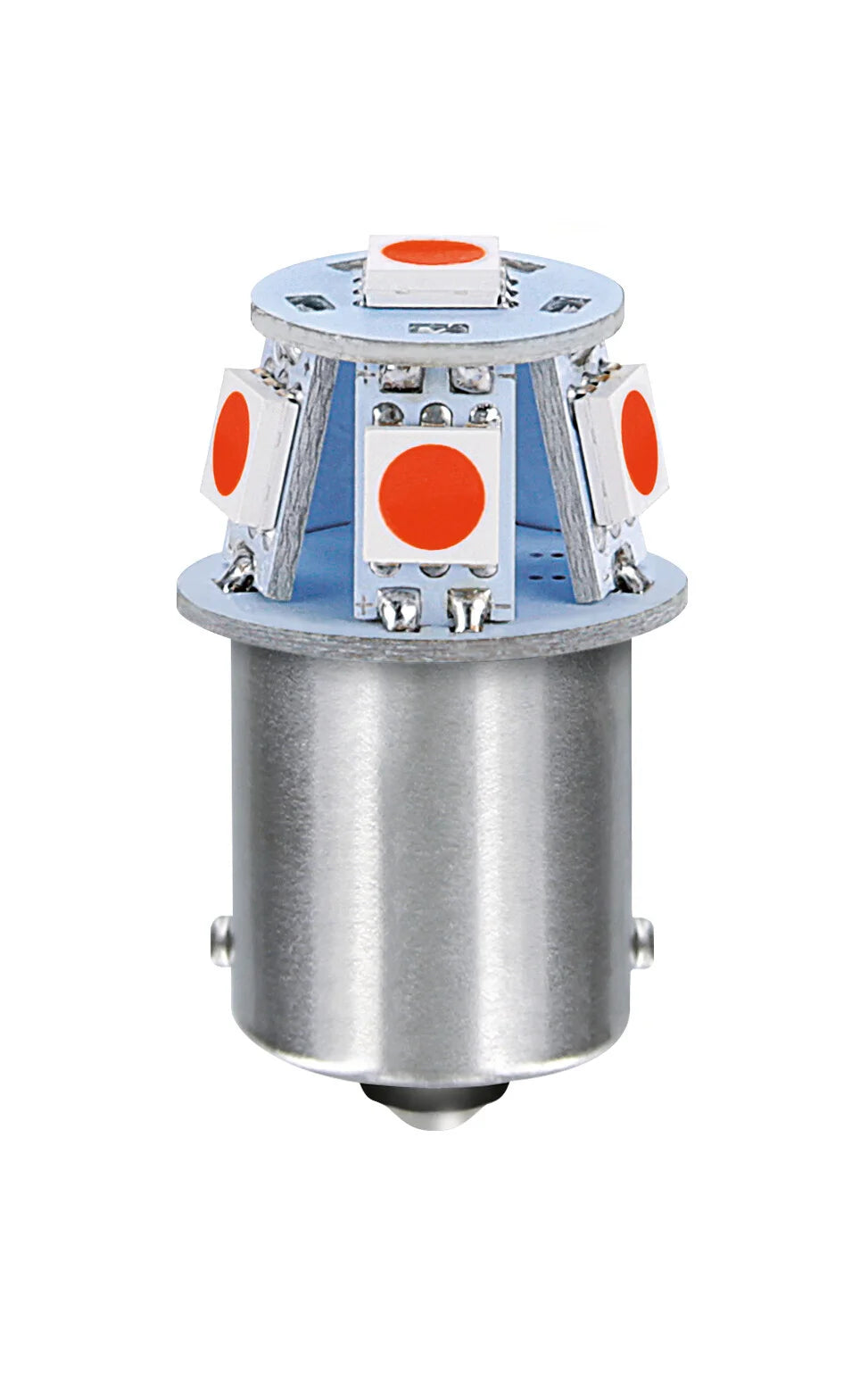 24/28V Led Series - 6 SMD x 1 chip - (R5W) - BA15s - 20 pz  - Scatola - Rosso - Doppia polarità