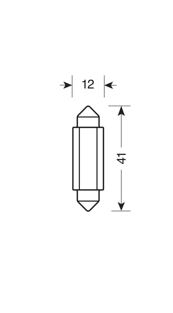 9/32V Led Series 2 SMD x 1 chip - 12x41 mm - SV8,5-8 - 20 pz  - Scatola - Arancio - Doppia polarità - Resistenza incorporata