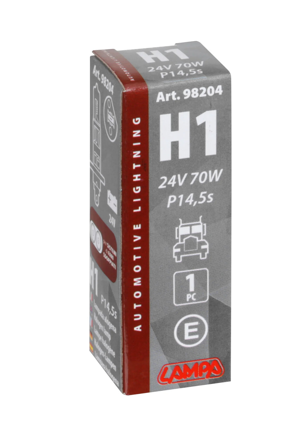 24V Lampada alogena - H1 - 70W - P14,5s - 1 pz  - Scatola [Confezione da 10]