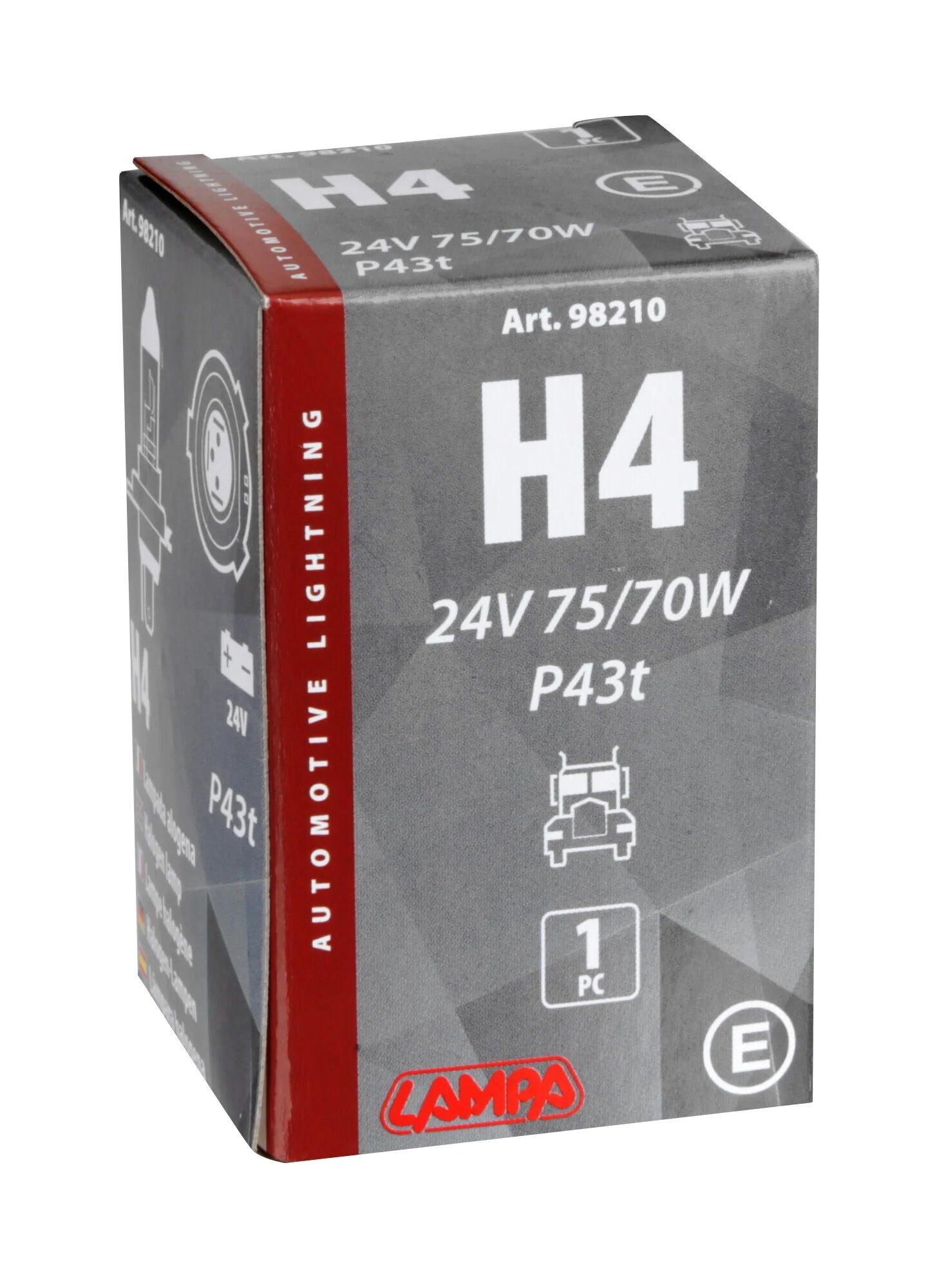 24V Lampada alogena - H4 - 75/70W - P43t - 1 pz  - Scatola [Confezione da 10]