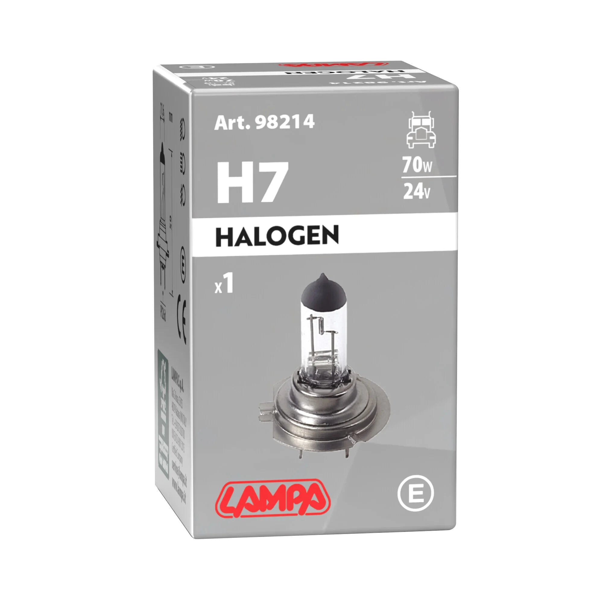24V Lampada alogena - H7 - 70W - PX26d - 1 pz  - Scatola [Confezione da 10]