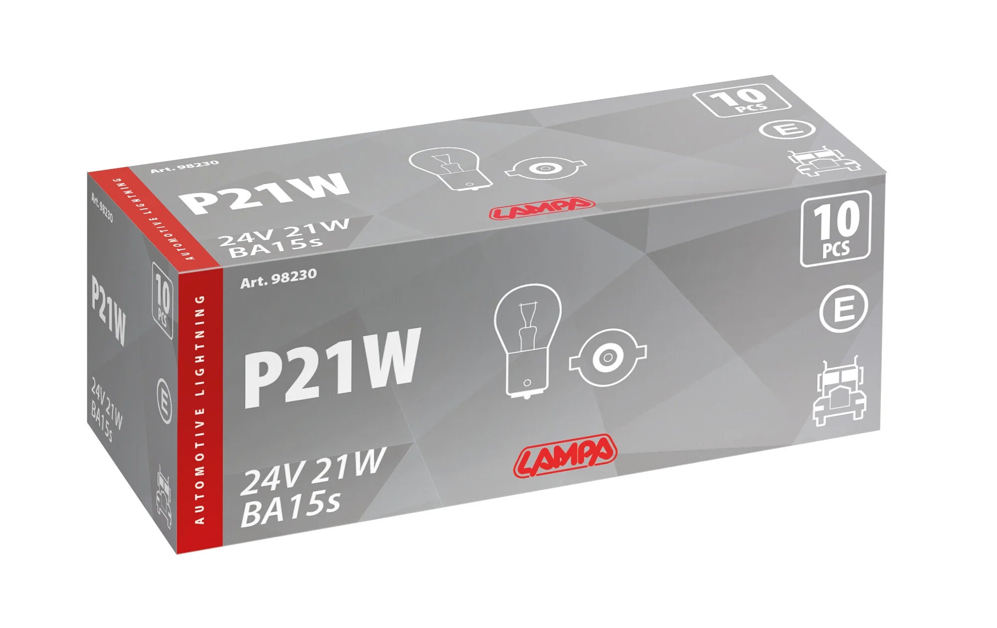 24V Lampada 1 filamento - P21W - 21W - BA15s - 10 pz  - Scatola